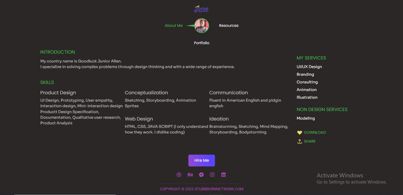 june's portfolio website